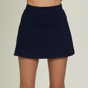 Gold Hinge VINTAGE NAVY MOTIONCLOUD A-LINE SKIRT MEDIUM‎ New With Tags